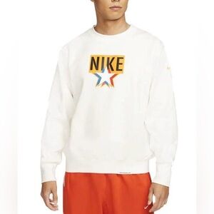 Nike white Dri-fit crewneck sweatshirt standard issue